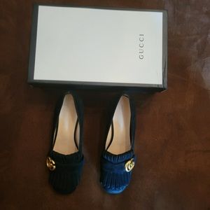Gucci 1.5 inch Black Suede Loafers